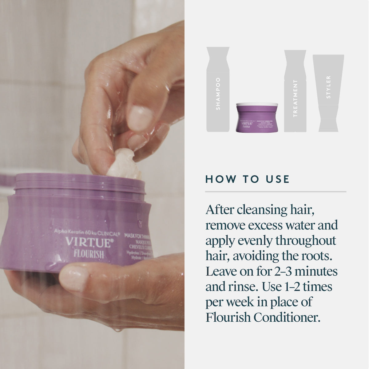 VIRTUE Flourish Mask for Thinning Hair 150ml