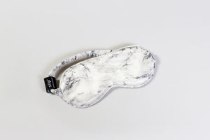 Sleep Mask - White Marble